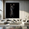 Toiledart Tableau tête de cheval noir Toile