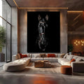Toiledart Tableau tête de cheval noir Toile