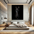 Toiledart Tableau tête de cheval noir Toile