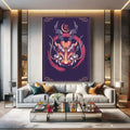 Toiledart Tableau tête de dragon japonais Toile 40x30
