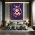 Toiledart Tableau tête de dragon japonais Toile