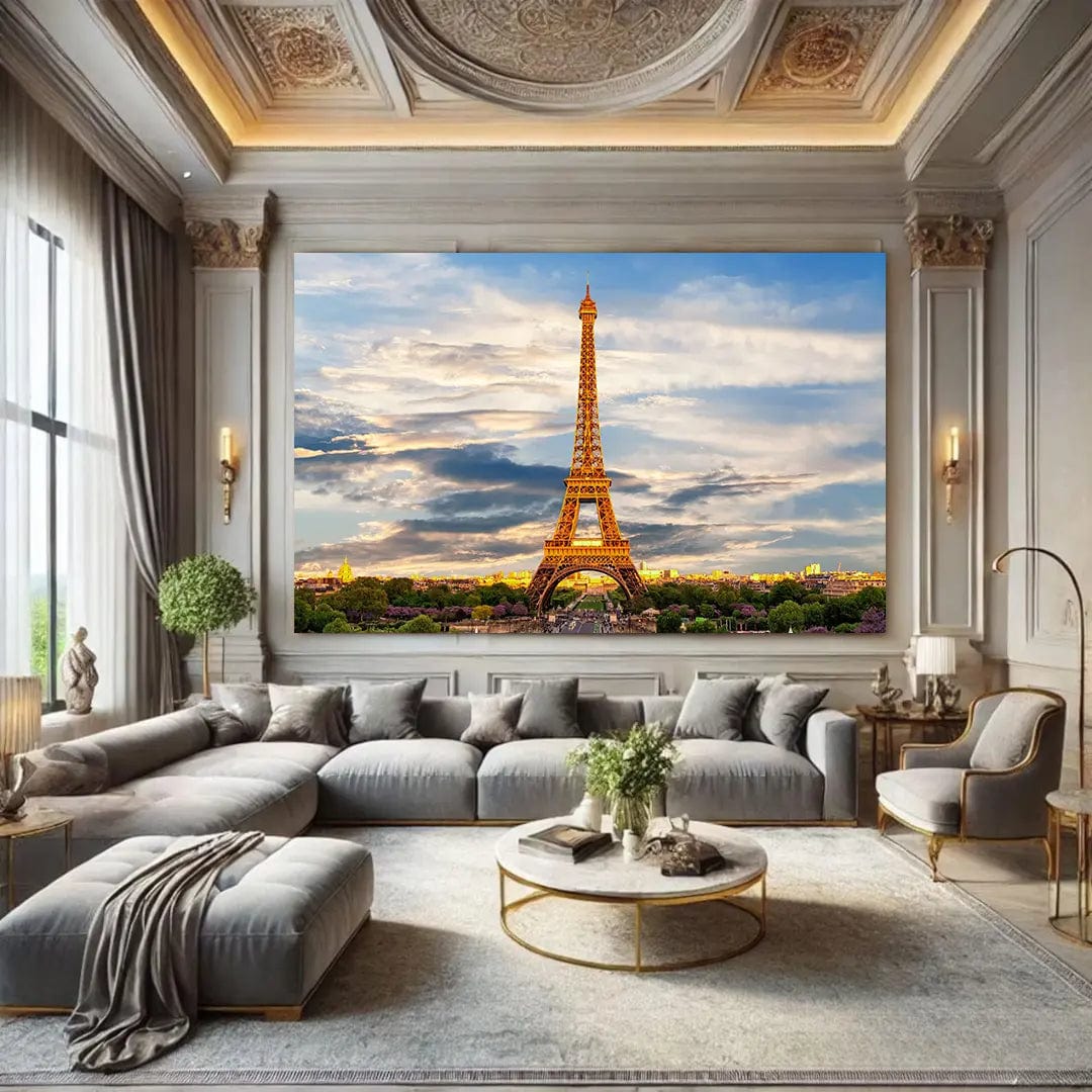 Toiledart Tableau tour Eiffel ensoleillée Toile 40x30