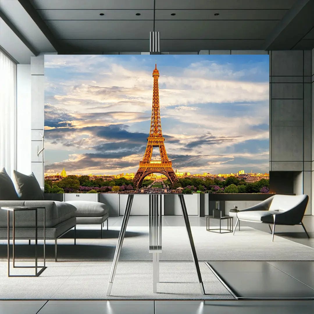 Toiledart Tableau tour Eiffel ensoleillée Toile