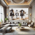 Toiledart Tableau trois cavaliers Toile