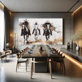 Toiledart Tableau trois cavaliers Toile