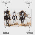 Toiledart Tableau trois cavaliers Toile