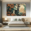Toiledart Tableau vintage de sorcière de profil Toile