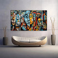 Toiledart Tableau visage abstrait couleur Toile