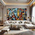 Toiledart Tableau visage abstrait couleur Toile