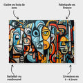 Toiledart Tableau visage abstrait couleur Toile