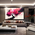 Toiledart Toile 40x20 Tableau arbre abstrait coloré