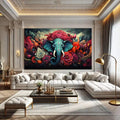 Toiledart Toile 40x30 Tableau éléphant Ganesh coloré
