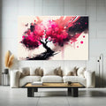 Toiledart Toile Tableau arbre abstrait coloré