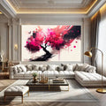 Toiledart Toile Tableau arbre abstrait coloré
