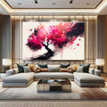 Toiledart Toile Tableau arbre abstrait coloré