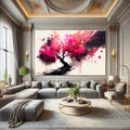 Toiledart Toile Tableau arbre abstrait coloré