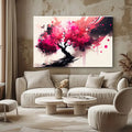 Toiledart Toile Tableau arbre abstrait coloré