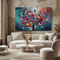 Toiledart Toile Tableau arbre et papillons
