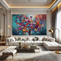 Toiledart Toile Tableau arbre et papillons