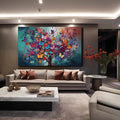 Toiledart Toile Tableau arbre et papillons