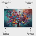Toiledart Toile Tableau arbre et papillons