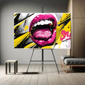 Toiledart Toile Tableau bouche pop art