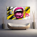 Toiledart Toile Tableau bouche pop art