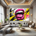 Toiledart Toile Tableau bouche pop art