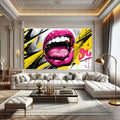 Toiledart Toile Tableau bouche pop art