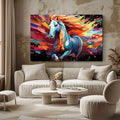 Toiledart Toile Tableau cheval coloré