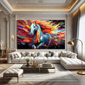 Toiledart Toile Tableau cheval coloré