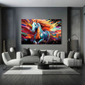 Toiledart Toile Tableau cheval coloré