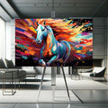 Toiledart Toile Tableau cheval coloré