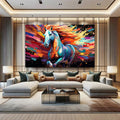 Toiledart Toile Tableau cheval coloré