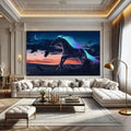 Toiledart Toile Tableau cheval crinière colorée