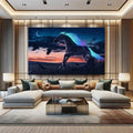 Toiledart Toile Tableau cheval crinière colorée