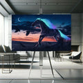 Toiledart Toile Tableau cheval crinière colorée
