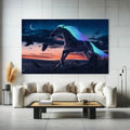 Toiledart Toile Tableau cheval crinière colorée