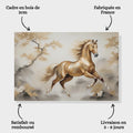 Toiledart Toile Tableau cheval doré
