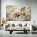 Toiledart Toile Tableau cheval doré