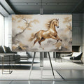 Toiledart Toile Tableau cheval doré