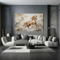 Toiledart Toile Tableau cheval doré