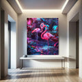 Toiledart Toile Tableau déco flamants tropicaux