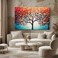Toiledart Toile Tableau design d'arbre coloré