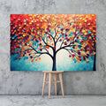 Toiledart Toile Tableau design d'arbre coloré