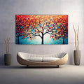 Toiledart Toile Tableau design d'arbre coloré