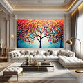 Toiledart Toile Tableau design d'arbre coloré
