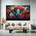 Toiledart Toile Tableau éléphant Ganesh coloré