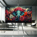 Toiledart Toile Tableau éléphant Ganesh coloré
