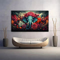 Toiledart Toile Tableau éléphant Ganesh coloré